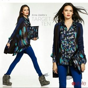 Kirna Zabete for Target Sheer Blouse High Low